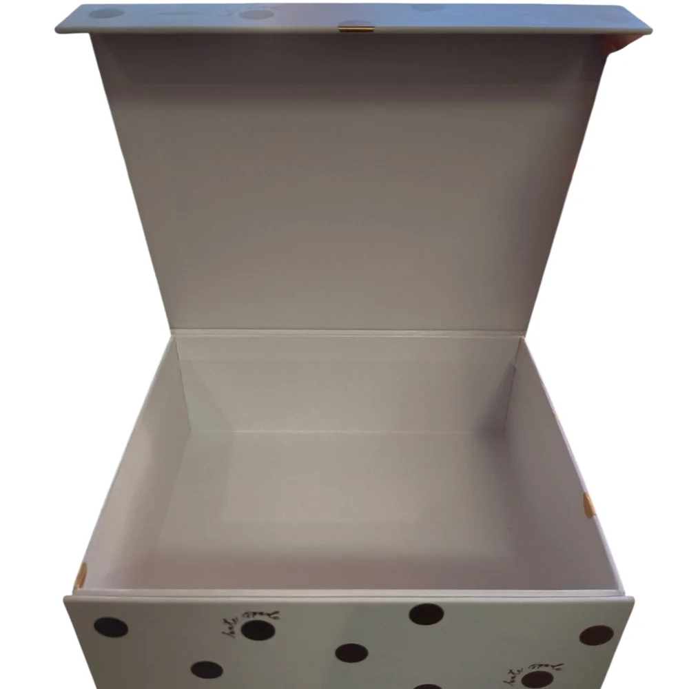 NWT Kate Spade Polka Gold Dot Nesting Box - Cream & Gold